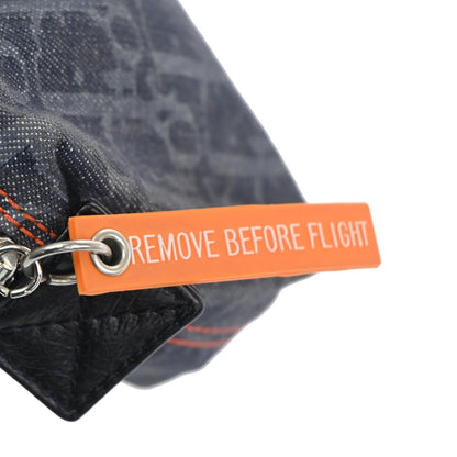 Christian Dior Flight pouch Trotter Pattern Denim, BLUE, DENIM_JEANS, Clutche & pouche
