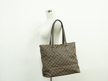 Louis Vuitton Cabas Mezzo Damier, BROWN, CANVAS, Tote bag