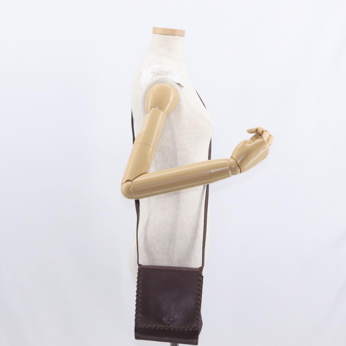 Saint Laurent Vintage Shoulder Bag Leather, PURPLE, LEATHER, Shoulder bag