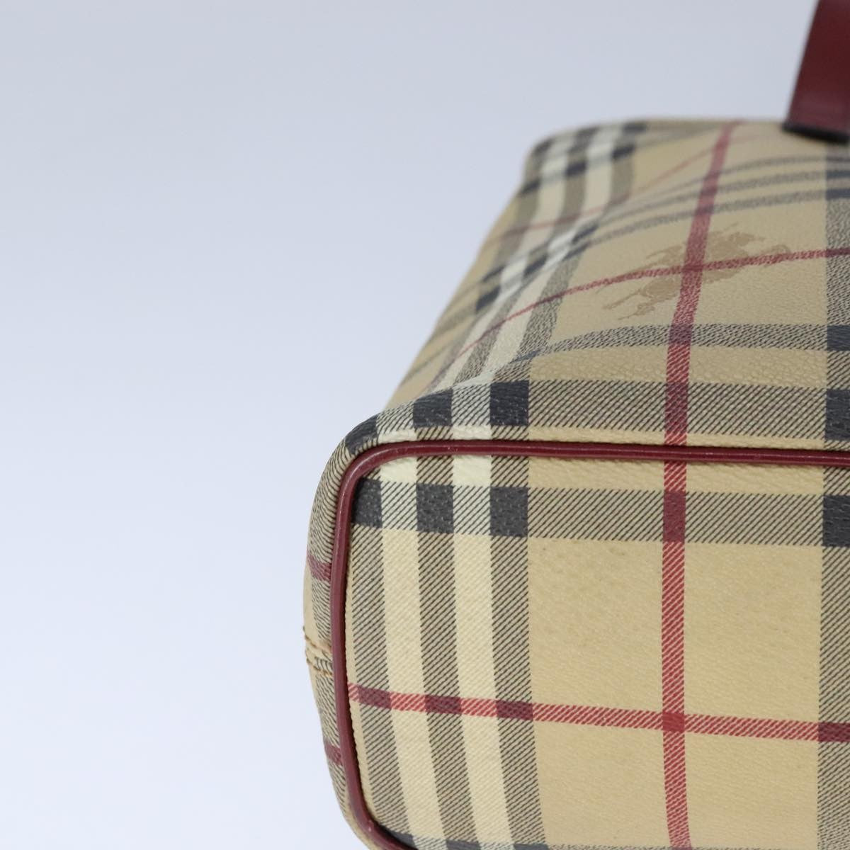 Burberry Top Handle Tote Haymarket Coated Canvas, BEIGE, PVC, Tote bag