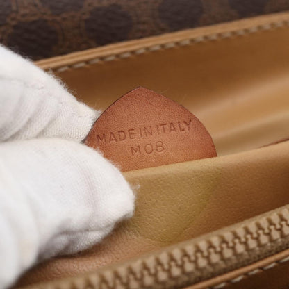 Celine Vintage Macadam Shoulder Bag Canvas and Leather, BROWN, CANVAS, Shoulder bag