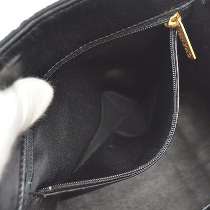 Chanel Chocolate Bar Chain Tote Quilted Jersey, BLACK, COTTON, Handbag