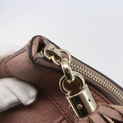 Gucci Soho Zip Tote Leather, PINK, LEATHER, Tote bag