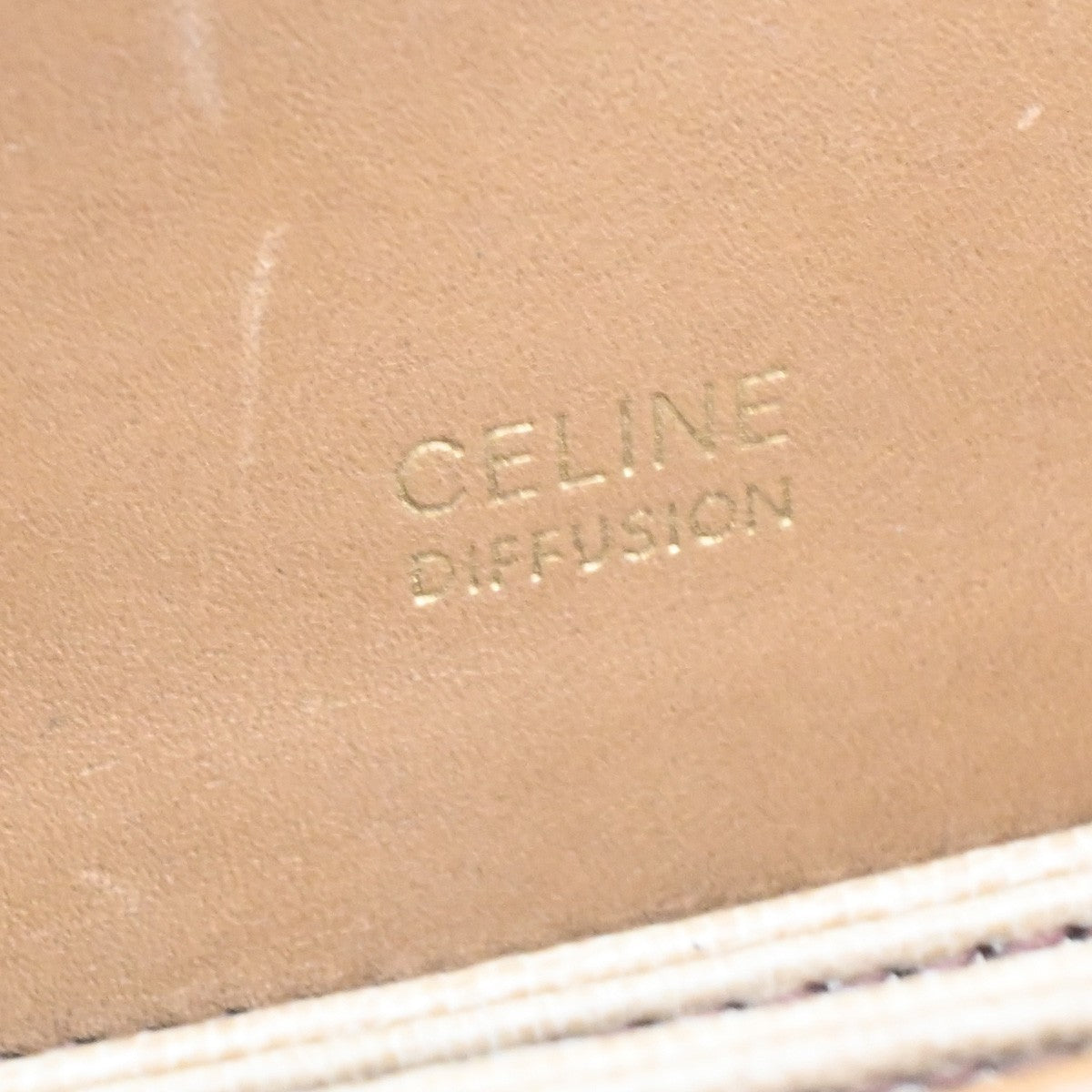 Celine Vintage Horse Carriage C Macadam Shoulder Bag Canvas and Leather, BEIGE, CANVAS, Shoulder bag