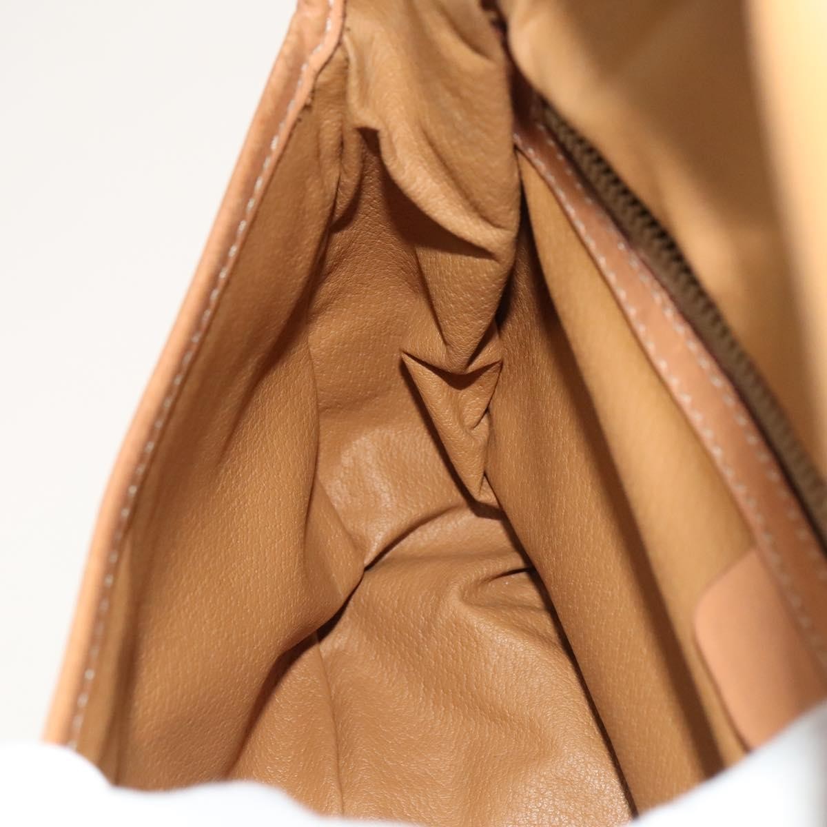 Celine Vintage Macadam Shoulder Bag Canvas, BROWN, CANVAS, Shoulder bag