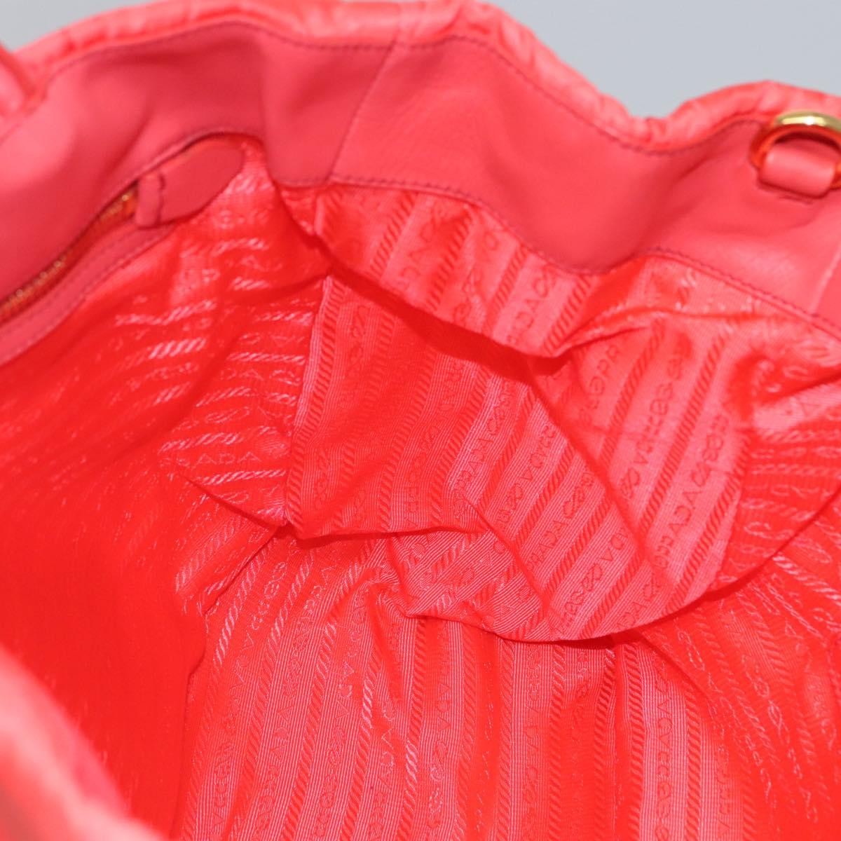 Prada Convertible Tote Quilted Tessuto, ORANGE, NYLON, Handbag