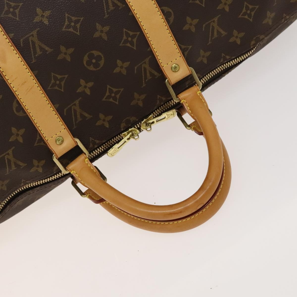 Louis Vuitton Keepall Bag Monogram Canvas, BROWN, CANVAS, Travel bag