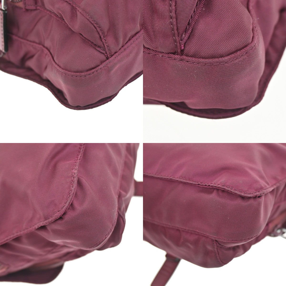 Prada Buckle Messenger Bag Tessuto, BURGUNDY, SYNTHETIC, Crossbody bag
