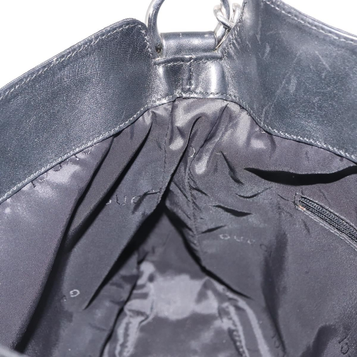 Gucci Vintage Bamboo Shoulder Bag Nylon, BLACK, NYLON, Shoulder bag