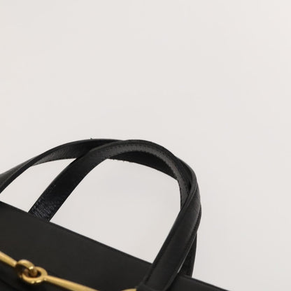 Gucci Bright Bit Convertible Tote Leather, BLACK, LEATHER, Handbag