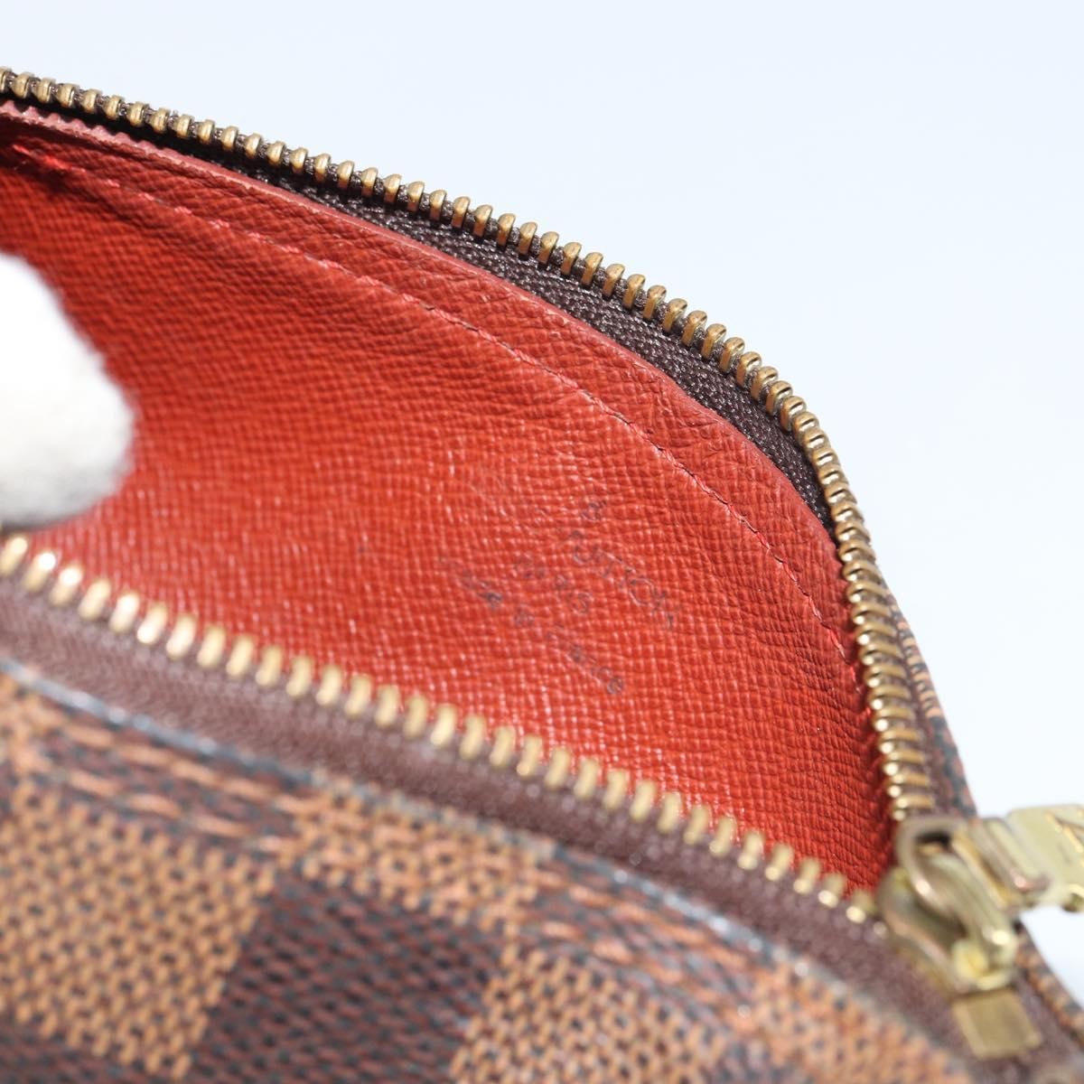 Louis Vuitton Papillon Pochette Damier, BROWN, CANVAS, Clutche & pouche