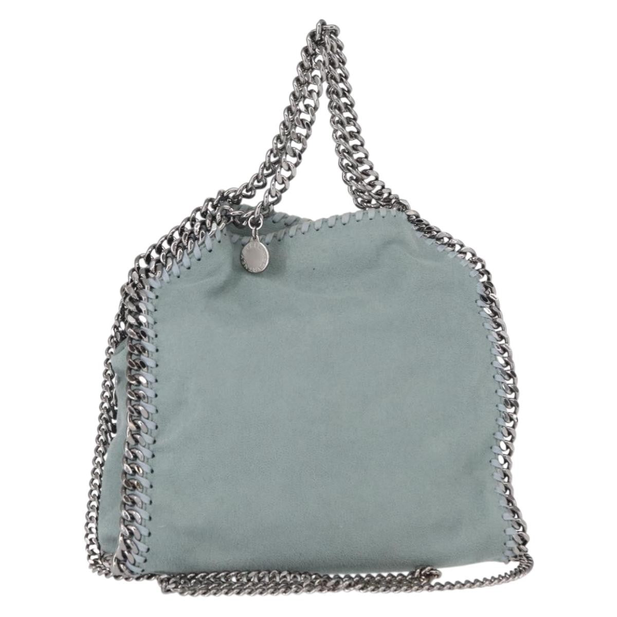 Stella McCartney Falabella Fold Over Bag Shaggy Deer, BLUE, SUEDE, Shoulder bag