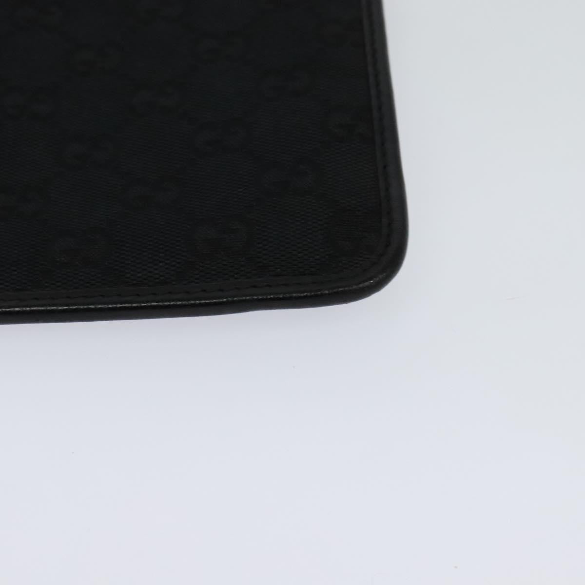 Gucci Front Pocket Messenger Canvas, BLACK, CANVAS, Shoulder bag