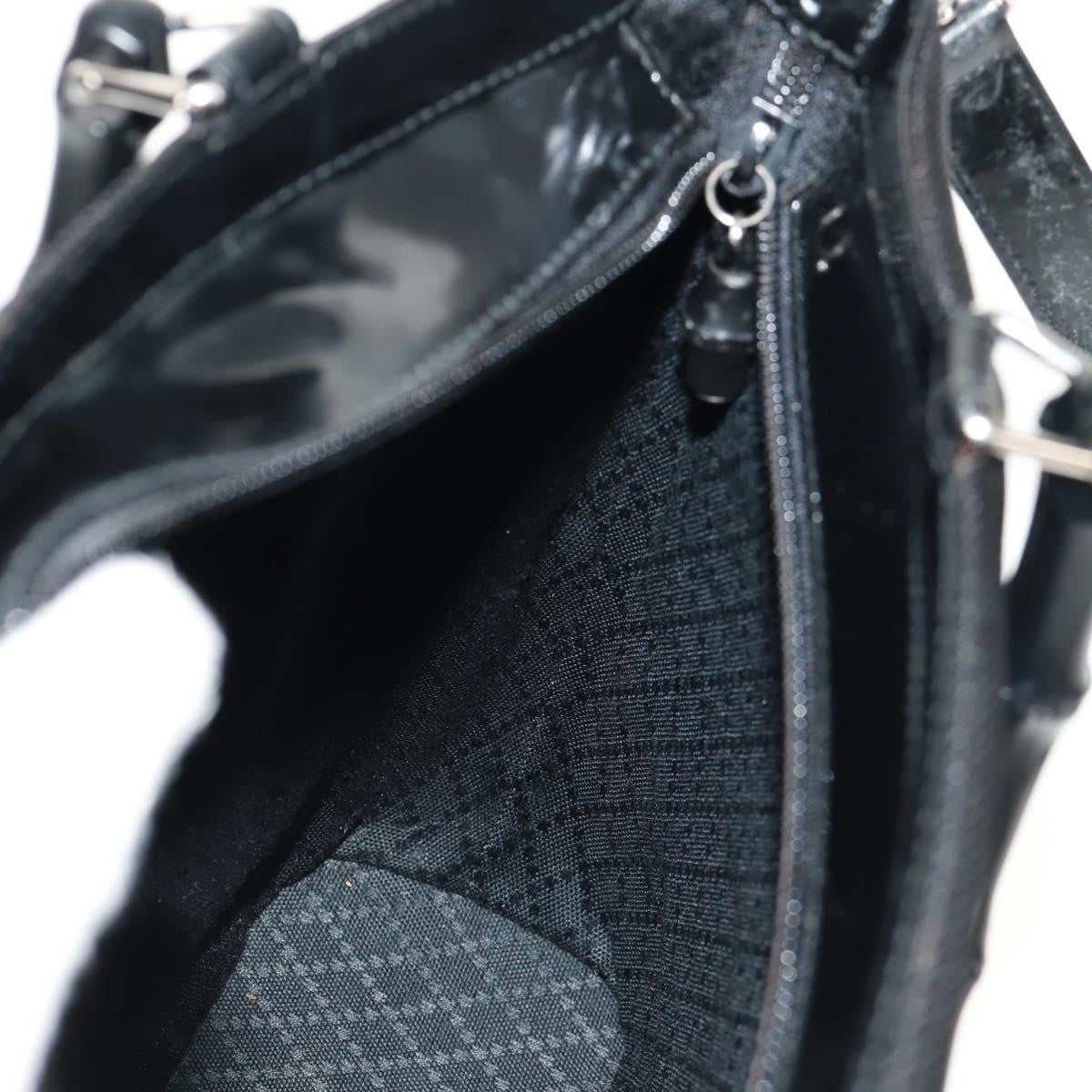 Gucci Vintage Bamboo Handle Bag Nylon, BLACK, NYLON, Handbag