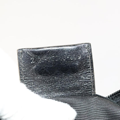 Fendi Vintage Double Buckle Flap Shoulder Bag Nylon, BLACK, NYLON, Shoulder bag