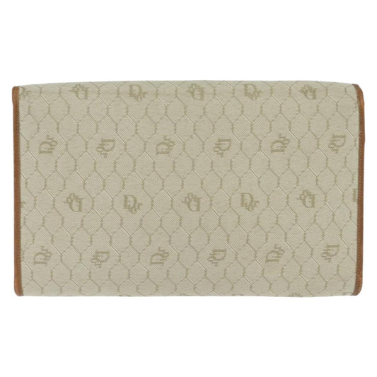 Christian Dior Vintage Honeycomb chain Canvas, BEIGE, CANVAS, Shoulder bag