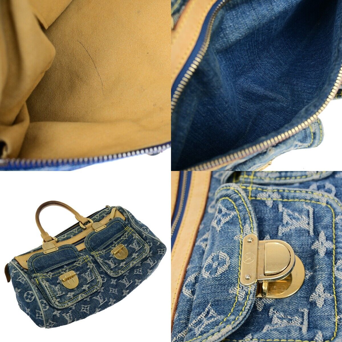 Louis Vuitton Neo Speedy Bag Denim, BLUE, DENIM_JEANS, Handbag