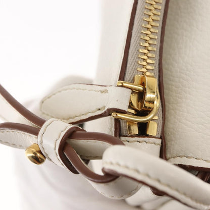Prada Flap Crossbody Bag Vitello Daino, WHITE, LEATHER, Shoulder bag