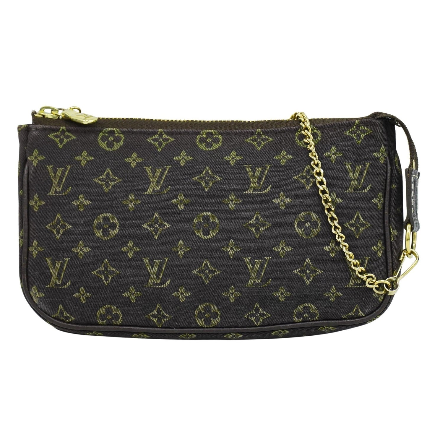 Louis Vuitton Mini pochette accessoire Min Lin Canvas, BROWN, CANVAS, Clutche & pouche