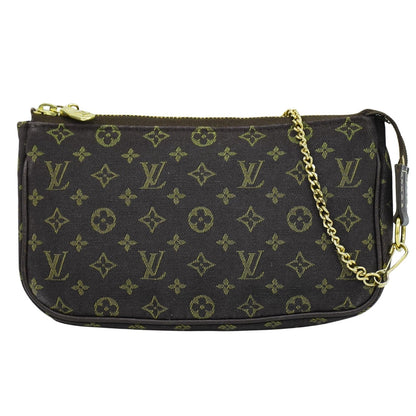 Louis Vuitton Mini pochette accessoire Min Lin Canvas, BROWN, CANVAS, Clutche & pouche