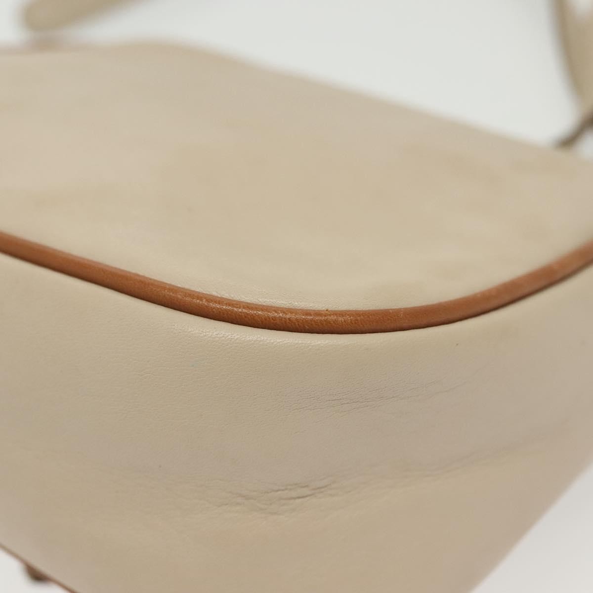 Celine Flap Shoulder Bag Leather, BEIGE, LEATHER, Shoulder bag