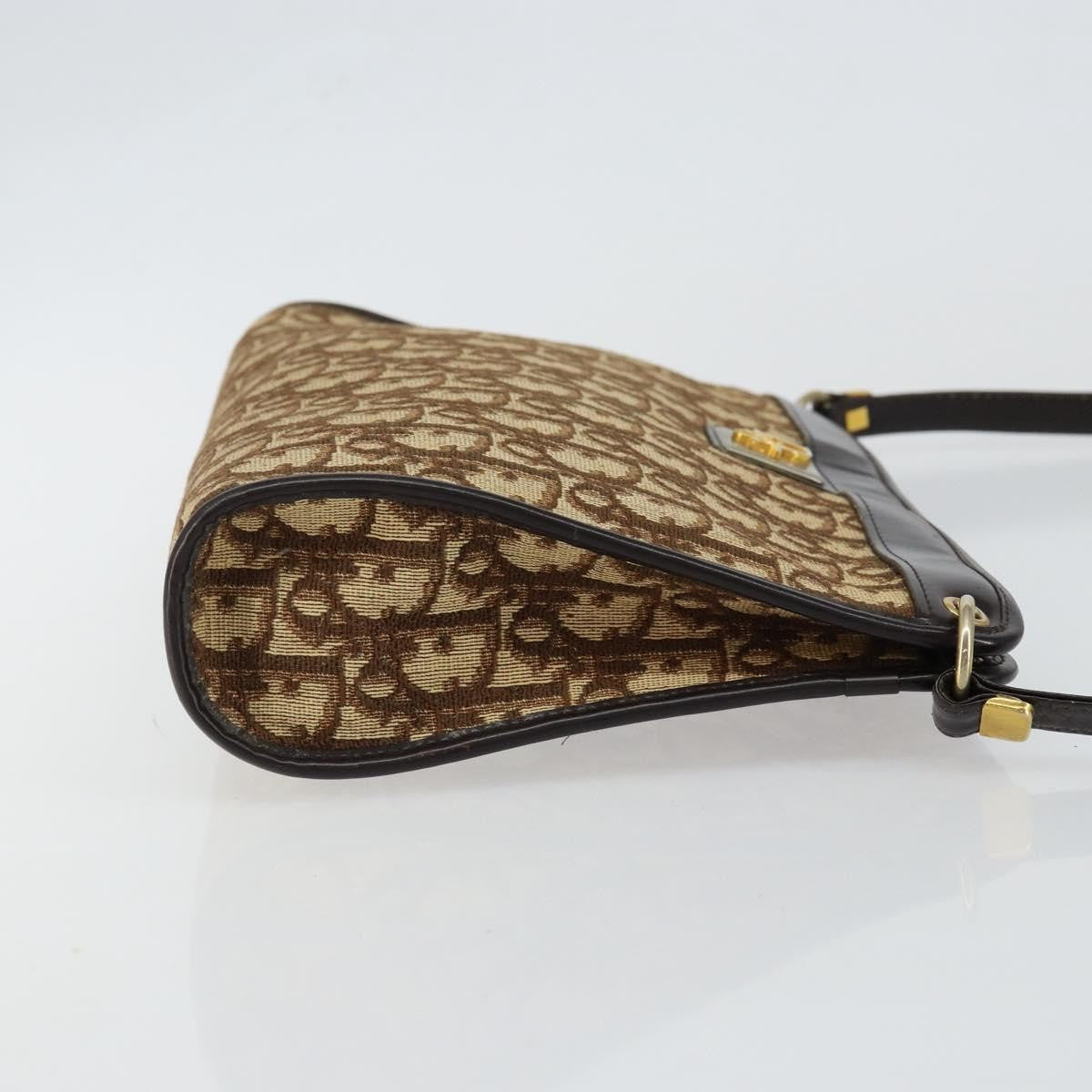 Christian Dior Vintage Trotter Shoulder Bag Canvas, BROWN, CANVAS, Shoulder bag