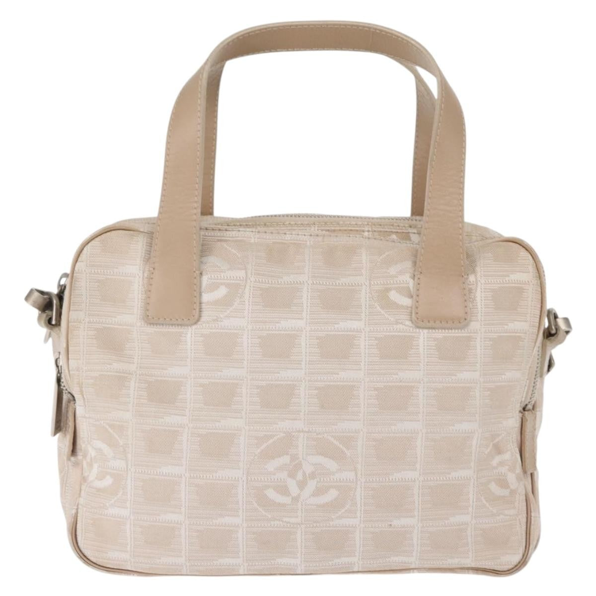 Chanel Travel Line Convertible Satchel Nylon, BEIGE, CANVAS, Handbag