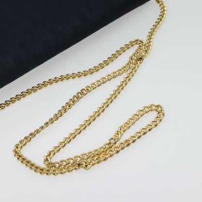 Christian Dior Vintage Chain Flap Shoulder Bag Diorissimo Canvas, NAVY, CANVAS, Shoulder bag