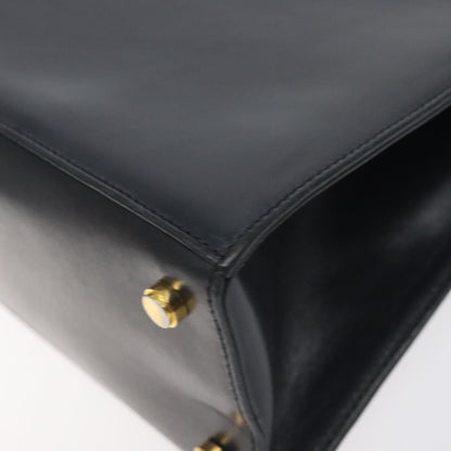 Salvatore Ferragamo Vintage Handbag Leather, BLACK, LEATHER, Handbag