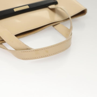 Gucci Vintage Handbag Enamel, BEIGE, PATENT_LEATHER, Handbag