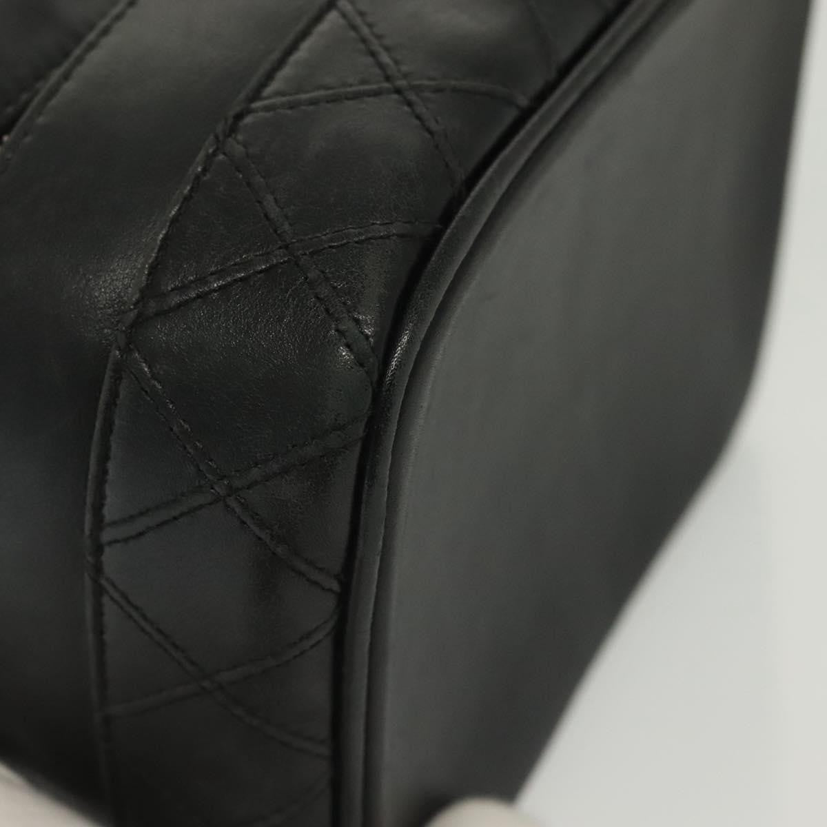 Chanel Vanity pouch Leather, BLACK, LEATHER, Toiletry Case