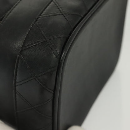 Chanel Vanity pouch Leather, BLACK, LEATHER, Toiletry Case