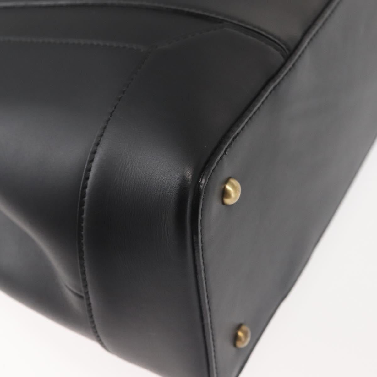 Burberry Vintage Tote Leather, BLACK, LEATHER, Tote bag