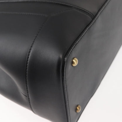 Burberry Vintage Tote Leather, BLACK, LEATHER, Tote bag