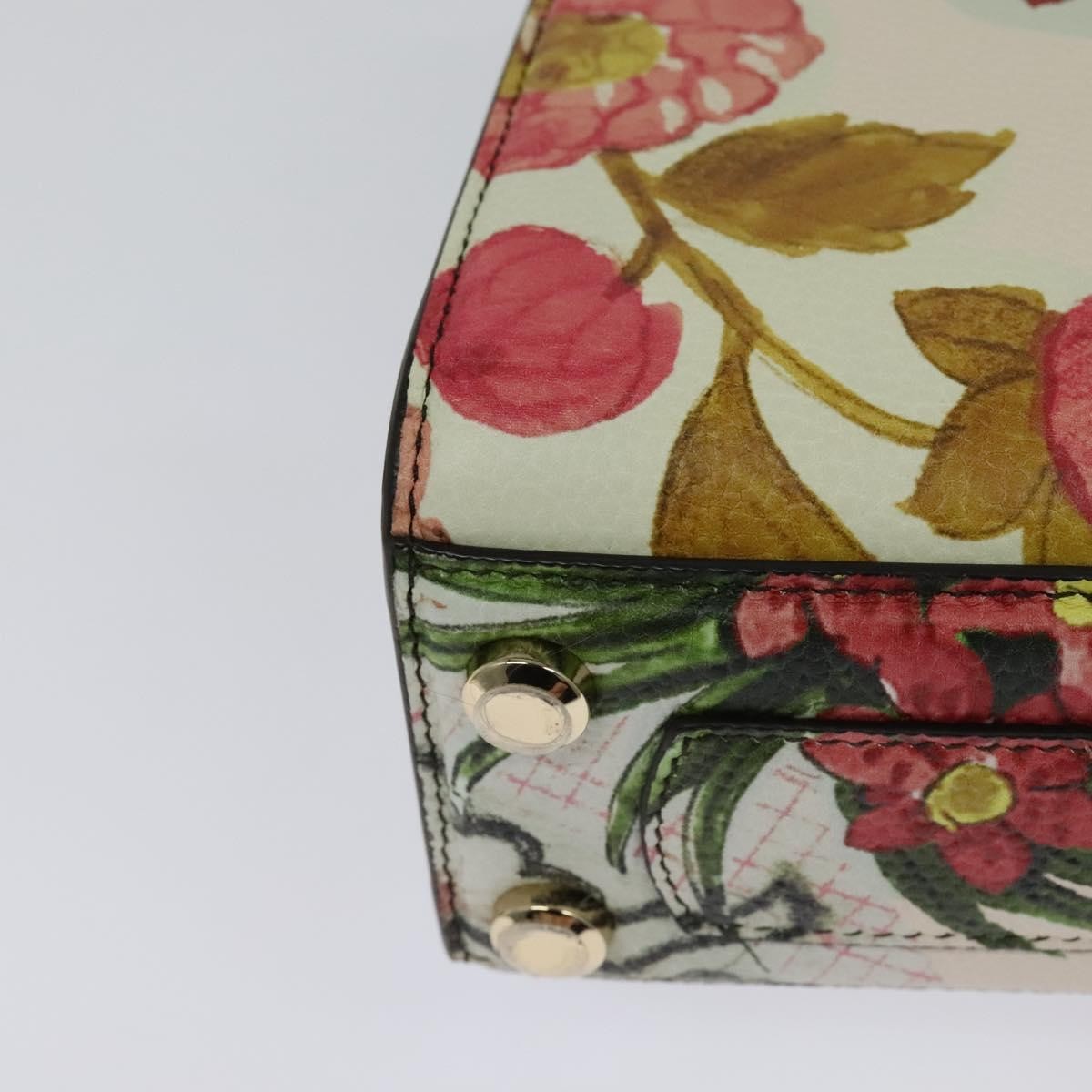 Salvatore Ferragamo Boxyz Top Handle Bag Printed Leather, PINK, LEATHER, Shoulder bag