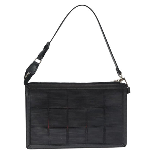 Louis Vuitton Delmonico Pochette Stretch Epi Leather, BLACK, LEATHER, Clutche & pouche