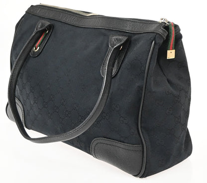 Gucci Princy Tote GG Canvas, BLACK, CANVAS, Tote bag