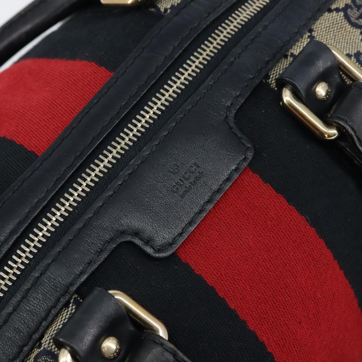Gucci Vintage Web Boston Bag GG Canvas, NAVY, CANVAS, Travel bag