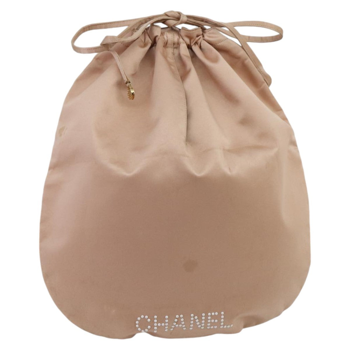 Chanel Vintage Drawstring Pouch Nylon, PINK, NYLON, Clutche & pouche