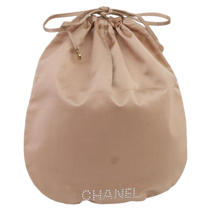 Chanel Vintage Drawstring Pouch Nylon, PINK, NYLON, Clutche & pouche