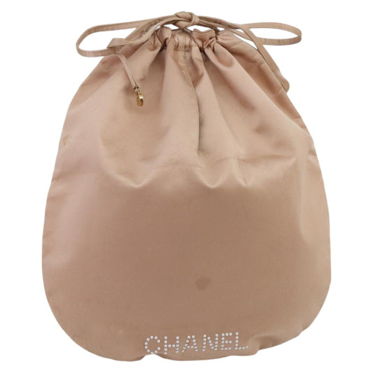 Chanel Vintage Drawstring Pouch Nylon, PINK, NYLON, Clutche & pouche