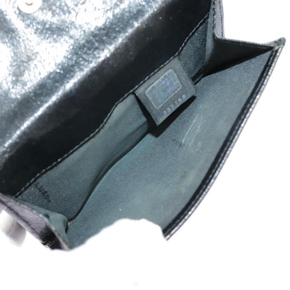 Fendi Bifold Flat Wallet Joshua Vides Printed Leather, BLACK, LEATHER, Wallets