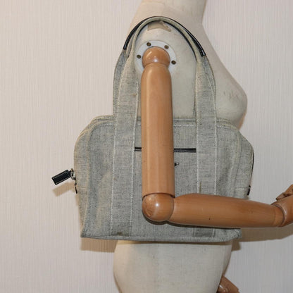Prada Vintage Handbag Canvas, GRAY, CANVAS, Handbag
