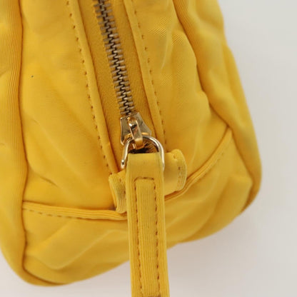 Fendi Vintage Toiletry Pouch Nylon, YELLOW, NYLON, Clutche & pouche