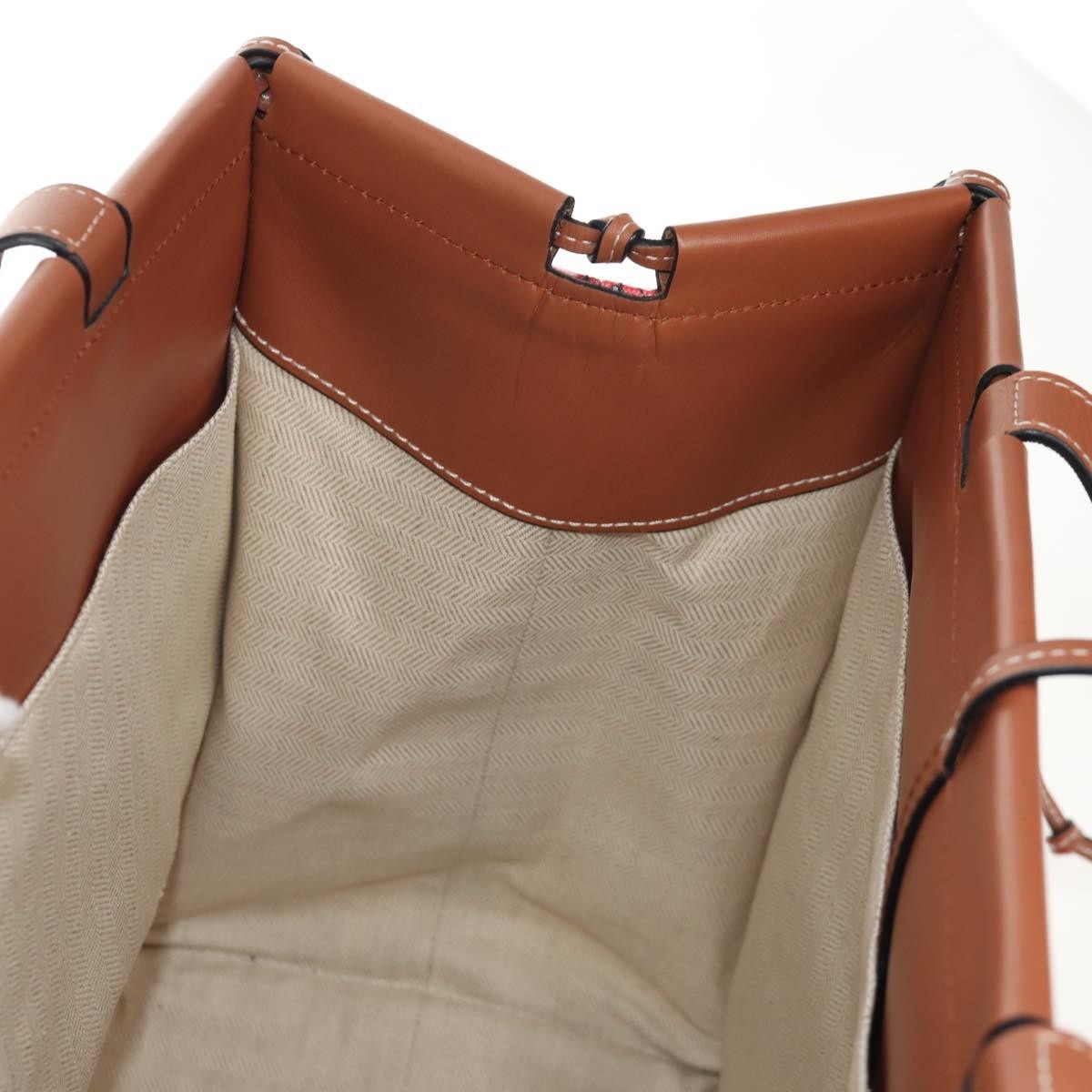 Loewe Paula's Ibiza Cushion Tote Printed Canvas, RED, CANVAS, Tote bag