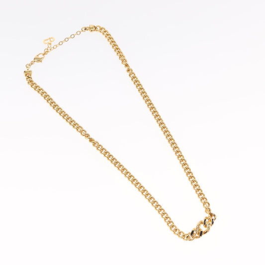 Christian Dior Vintage CD Pendant Necklace Metal, Gold, Metal, Necklace