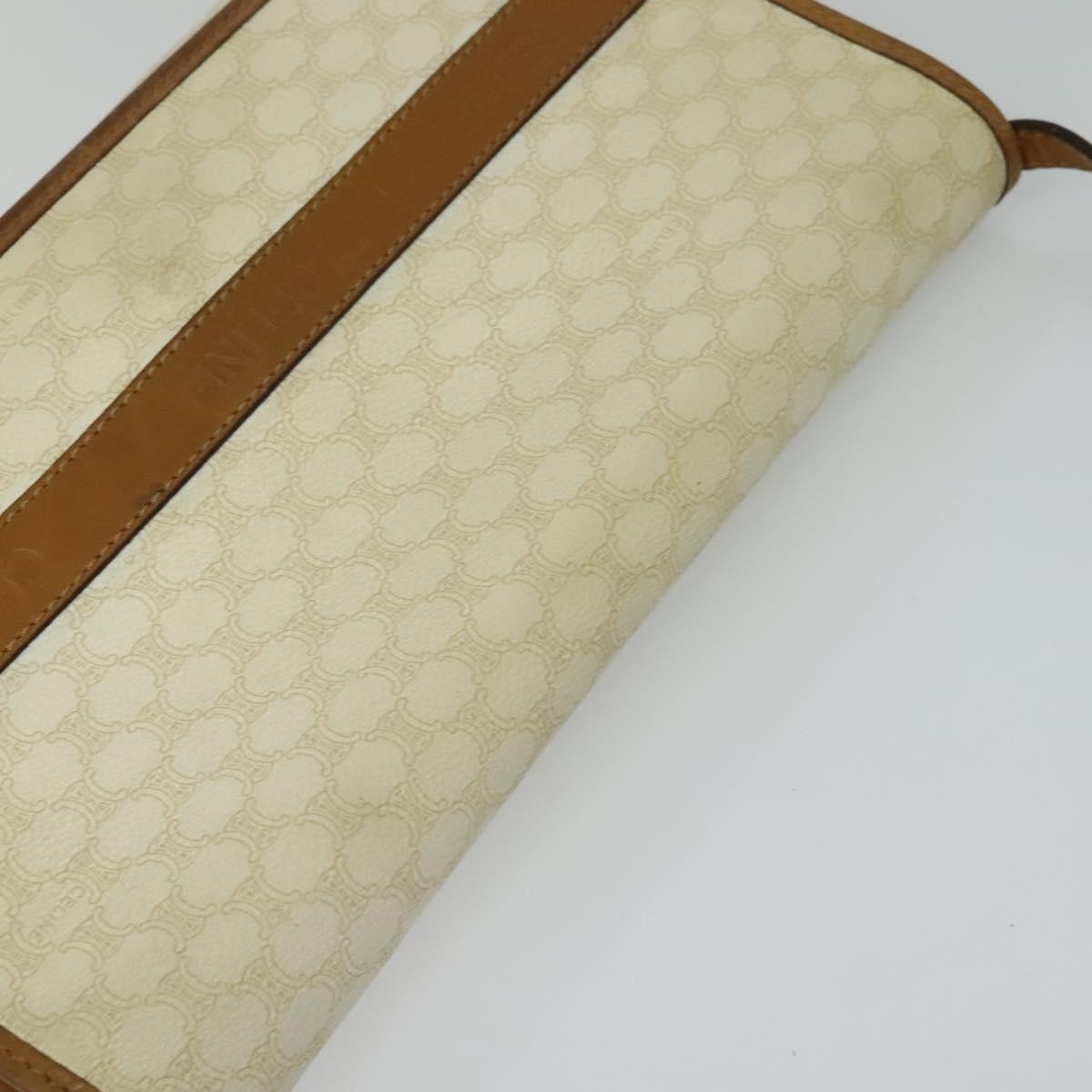 Celine Macadam Shoulder Bag PVC Leather, WHITE, PVC, Shoulder bag