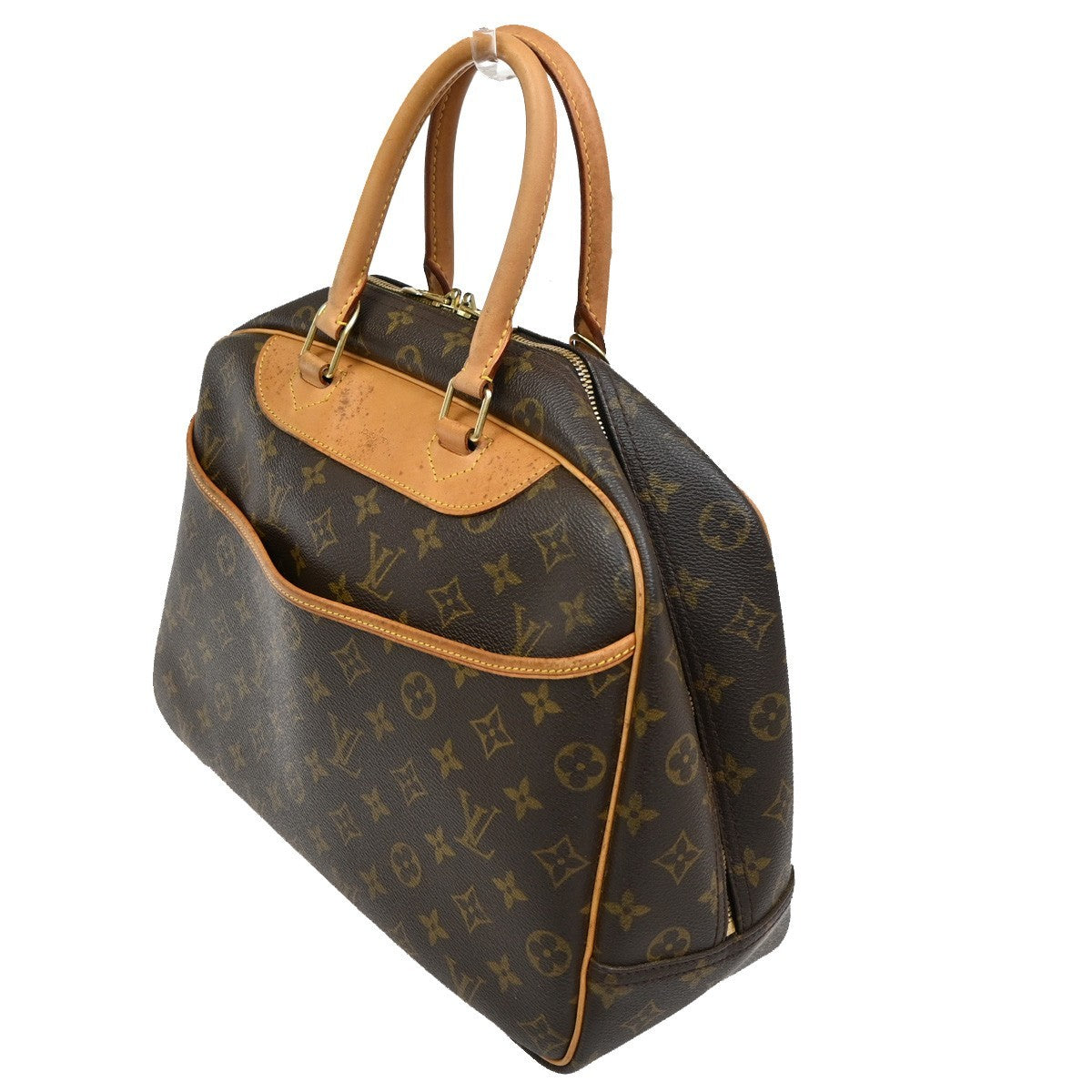 Louis Vuitton Deauville Handbag Monogram Canvas, BROWN, LEATHER, Handbag