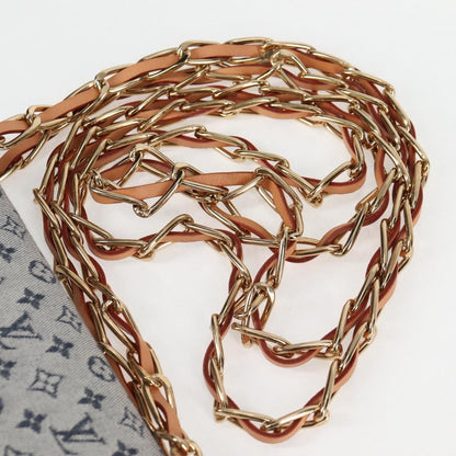 Louis Vuitton Camille Handbag Mini Lin, BLUE, CANVAS, Handbag