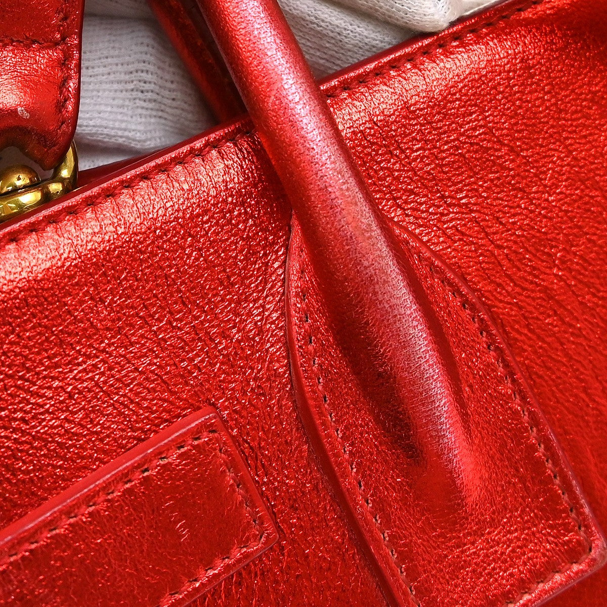 Saint Laurent Sac de Jour Bag Leather, Red, Leather, Handbag